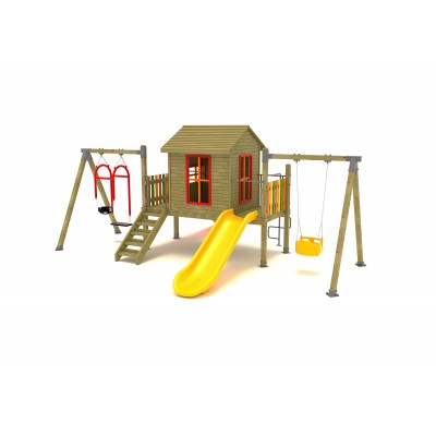 33 A House Themed Wooden Playground